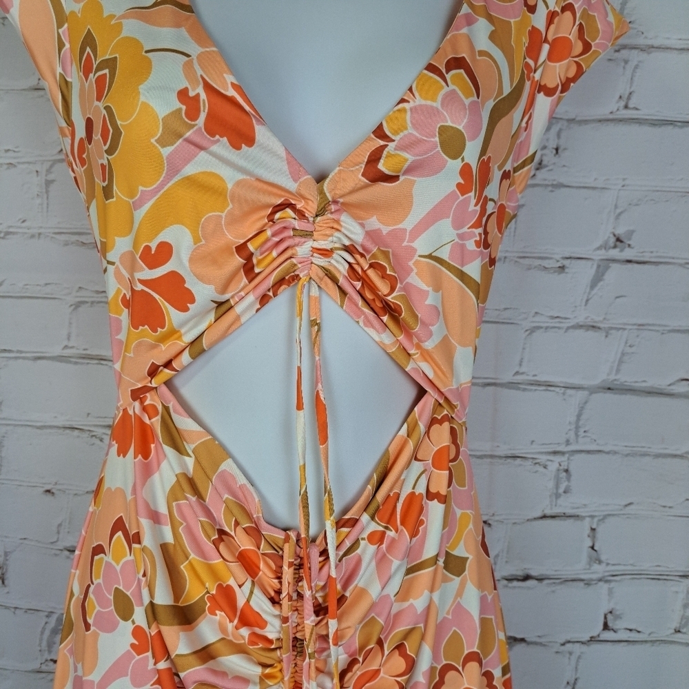 AFRM by Anthropologie ‎ Lizette Slinky Floral Cut-Out Maxi Dress - Picture 5 of 11